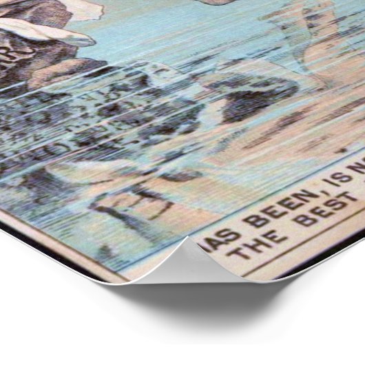 Vintage Zigarrenanzeige der Baderdame Poster (Ecke)