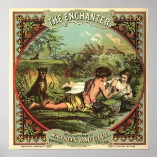 Vintage Zigarrenanzeige: Der Verzauberer Poster