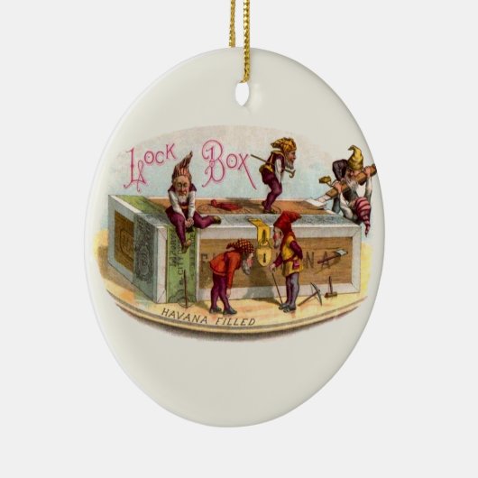 Vintage Zigarrenboxen Keramikornament (Rechts)