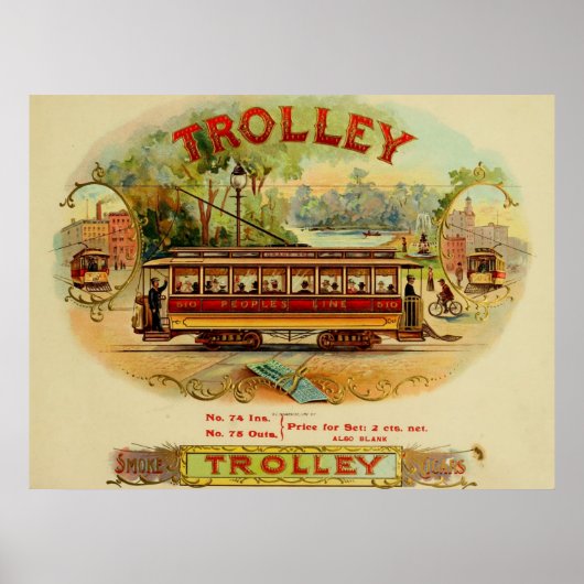 Vintage Zigarrenboxen Poster (Vorne)