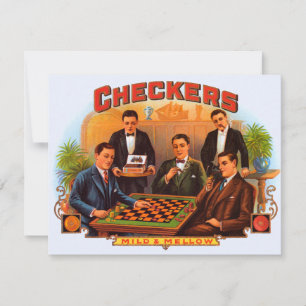 Vintage-Zigarrenetiketten-Kunst, Checkers Mild und