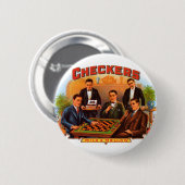 Vintage-Zigarrenetiketten-Kunst, Checkers Mild und Button (Vorne & Hinten)