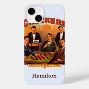 Vintage-Zigarrenetiketten-Kunst, Checkers Mild und Case-Mate iPhone Hülle