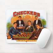 Vintage-Zigarrenetiketten-Kunst, Checkers Mild und Mousepad (Mit Mouse)