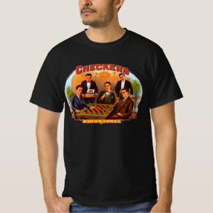 Vintage-Zigarrenetiketten-Kunst, Checkers Mild und T-Shirt