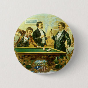 Vintage-Zigarrenetiketten-Kunst, Club Friends Bill Button