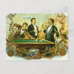 Vintage-Zigarrenetiketten-Kunst, Club Friends Bill Postkarte