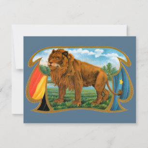 Vintage-Zigarrenetiketten-Kunst, Löwe, König des D