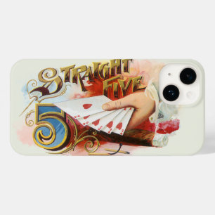 Vintage-Zigarrenetiketten-Kunst Straight Flush mit Case-Mate iPhone 14 Hülle