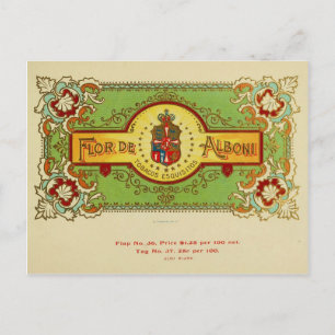 Vintage-Zigarrenkisten-Etikett-Postkarte 64 Postkarte