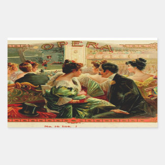 Vintage-Zigarrenkisten-Kunst Rechteckiger Aufkleber