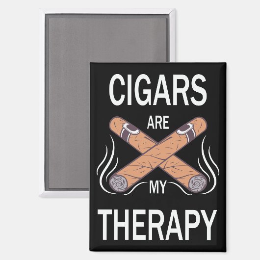 Vintage Zigarrentherapie Magnet (Vorderseite/Rückseite)