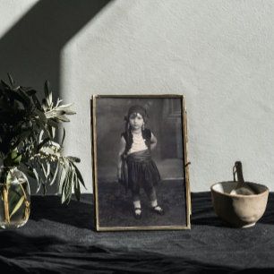 Vintage Zigeunerin - altes Schwarz-Weiß-Foto Poster