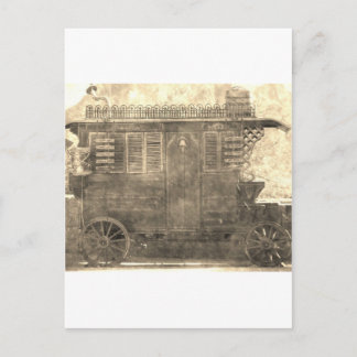Vintage Zigeunerwagen Postkarte