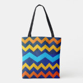 Vintage Zigzag Tote Bag Tasche (Rückseite)