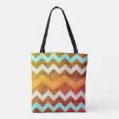 Vintage Zigzag Tote Bag Tasche (Rückseite)