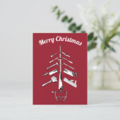 Vintage Zimmerausstattung Weihnachtsgeschenke Feiertagspostkarte (Stehend Vorderseite)