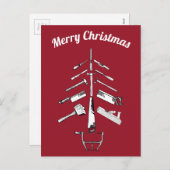 Vintage Zimmerausstattung Weihnachtsgeschenke Feiertagspostkarte (Vorne/Hinten)