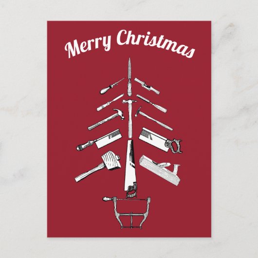 Vintage Zimmerausstattung Weihnachtsgeschenke Feiertagspostkarte (Vorderseite)