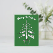 Vintage Zimmereinrichtung Weihnachtsgeschenke Feiertagspostkarte (Stehend Vorderseite)