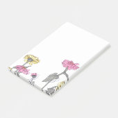 Vintage Zinnia-Blumen-Post-Itanmerkungen Post-it Klebezettel (angewinkelt)