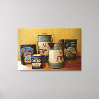 Vintage Zins und Jugs Leinwanddruck