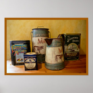 Vintage Zins und Jugs Poster