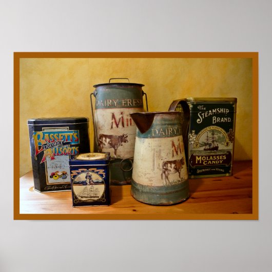 Vintage Zins und Jugs Poster (Vorne)