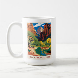 Vintage Zion National Park Utah Berge Kaffeetasse