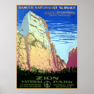 Vintage Zion Nationalpark-Reise Poster