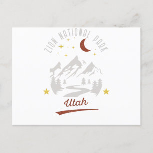 Vintage Zion Nationalpark Utah Postkarte
