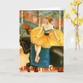 Vintage Zirkus-Anzeige 1893 Karte (Gelbe Blume)
