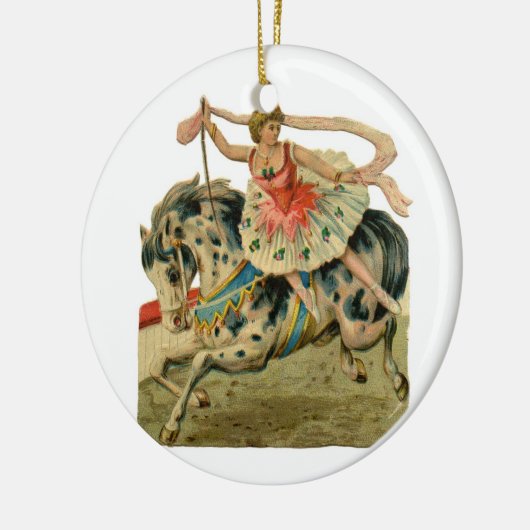 Vintage Zirkus-Ballerina Keramikornament (Links)