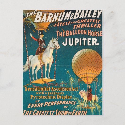 Vintage: Zirkus Barnum & Bailey - Postkarte (Vorderseite)