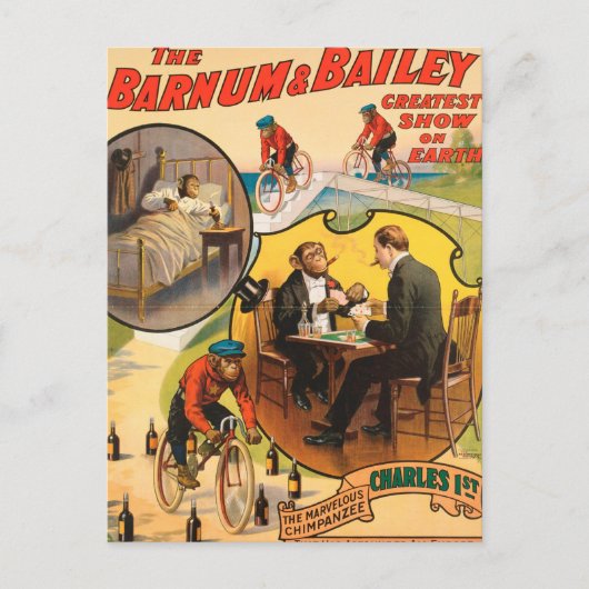 Vintage: Zirkus Barnum & Bailey - Postkarte (Vorderseite)
