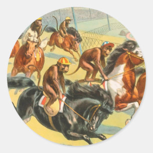 Vintage: Zirkus Barnum & Bailey - Runder Aufkleber