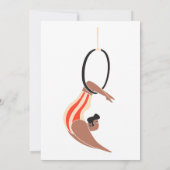 Vintage Zirkus-darstellende Giraffe Dankeskarte (Rückseite)