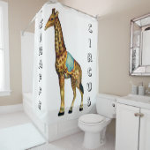 Vintage Zirkus-darstellende Giraffe Duschvorhang (Beispiel)