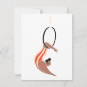 Vintage Zirkus-darstellende Giraffe Mitteilungskarte (Rückseite)