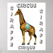 Vintage Zirkus-darstellende Giraffe Poster (Vorne)
