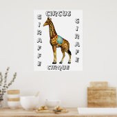 Vintage Zirkus-darstellende Giraffe Poster (Küche)