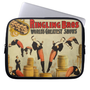 Vintage Zirkus Jahrmarktposter Laptopschutzhülle