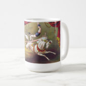 Vintage Zirkus-Kunst Kaffeetasse (VorderseiteRechts)