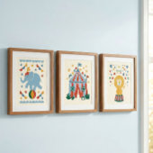 Vintage-Zirkus-Löwe-Kinderzimmer-Kunstprint Poster