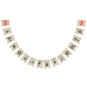 Vintage Zirkus-Party-Fahne Wimpelkette