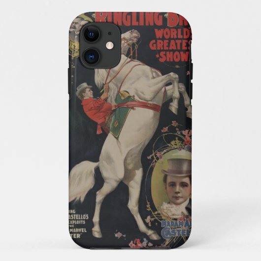 Vintage Zirkus-Plakat iphone Hüllen (Rückseite)