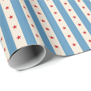 Vintage-Zirkus-Sterne & Streifen-Party-Muster Re Geschenkpapier