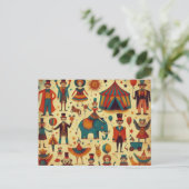 Vintage Zirkuskollektion Postkarte (Stehend Vorderseite)