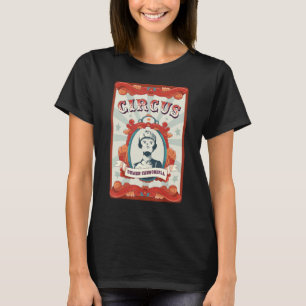 Vintage-Zirkusmitarbeiterabzeichen Human Cannonbal T-Shirt