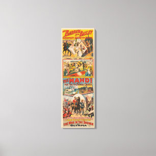 Vintage-Zirkusposter des Mahdi Leinwanddruck